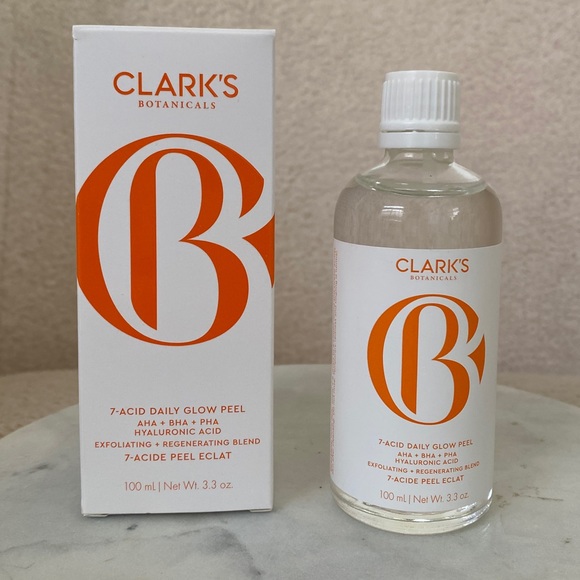 NIB Clark’s Botanicals 7-Acid Daily Glow Peel Exfoliator - Picture 3 of 6